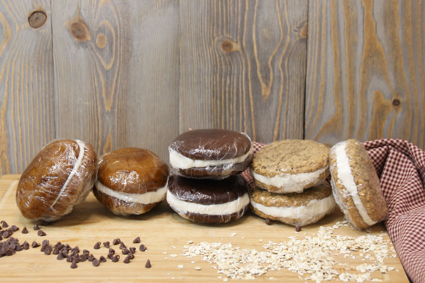 Freshly baked whoopie pies